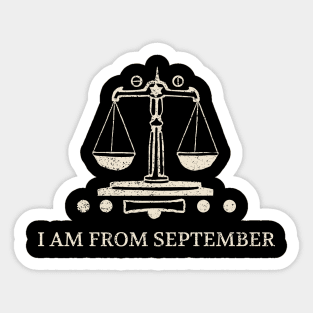 Born in September – Libra Zodiac Design Sticker